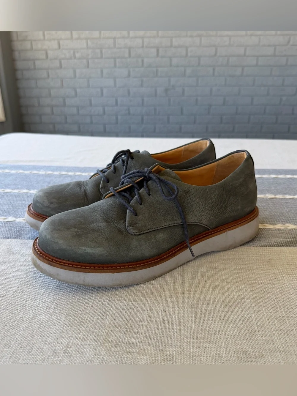 Samuel Hubbard Free Oxford Charcoal Nubuck Shoes Size 9